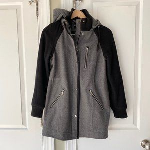 Express Wool Coat XS with Detachable Hood